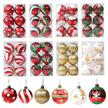 Load image into Gallery viewer, 6Pcs 6cm Christmas Tree Decoration Balls Xmas Ornaments Ball Glitter Hanging Ball New Year Party Pendant Decor Prop Gift Supplies