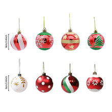 Load image into Gallery viewer, 6Pcs 6cm Christmas Tree Decoration Balls Xmas Ornaments Ball Glitter Hanging Ball New Year Party Pendant Decor Prop Gift Supplies