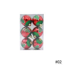 Load image into Gallery viewer, 6Pcs 6cm Christmas Tree Decoration Balls Xmas Ornaments Ball Glitter Hanging Ball New Year Party Pendant Decor Prop Gift Supplies