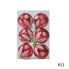 Load image into Gallery viewer, 6Pcs 6cm Christmas Tree Decoration Balls Xmas Ornaments Ball Glitter Hanging Ball New Year Party Pendant Decor Prop Gift Supplies
