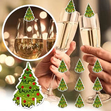 Load image into Gallery viewer, 10pcs Santa Claus Snowman Tree Wine Glass Merry Christmas Decorations For Home Table Place Cards Xmas Gift New Year Party