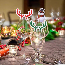 Load image into Gallery viewer, 10pcs Santa Claus Snowman Tree Wine Glass Merry Christmas Decorations For Home Table Place Cards Xmas Gift New Year Party
