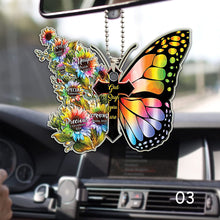 Load image into Gallery viewer, Butterfly Cross Car View Mirror Hanging Pendant Auto Home Decor Vehicle Ornament Mini Car Accessory Interior Hanging For Girls