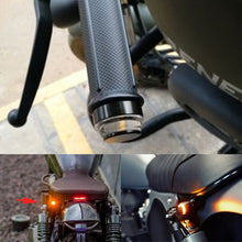 Load image into Gallery viewer, 2Pcs Motorcycle LED Turn Signal light Handle Bar End Blinker for 22mm Handlebar Moto Motorcycle Flashing Lights 12V Blinker Lamp