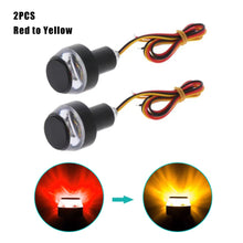 Load image into Gallery viewer, 2Pcs Motorcycle LED Turn Signal light Handle Bar End Blinker for 22mm Handlebar Moto Motorcycle Flashing Lights 12V Blinker Lamp