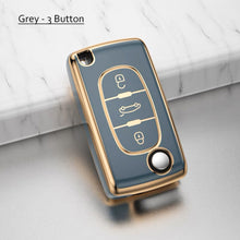 Load image into Gallery viewer, TPU Car Remote Key Case Cover Shell For Peugeot 307 308 107 207 407 607 3008 5008 For Citroen Xsara Picasso C5 C6 C8 Protector Holder Keyless