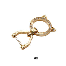 Load image into Gallery viewer, TPU Keychain Rhinestone Key Ring Tag Business Gift Key Chain Cute Bag Charm Holder Car Key Strap Keyrings Pendant Party Gift