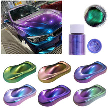 Load image into Gallery viewer, 10g Car Chameleon Pigment Powder Color Changing Pigment Car Decoration Pearlescent Pigment Powder Cosmetic Eye Shadow Nail