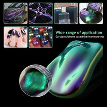 Load image into Gallery viewer, 10g Car Chameleon Pigment Powder Color Changing Pigment Car Decoration Pearlescent Pigment Powder Cosmetic Eye Shadow Nail