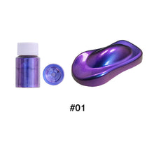 Load image into Gallery viewer, 10g Car Chameleon Pigment Powder Color Changing Pigment Car Decoration Pearlescent Pigment Powder Cosmetic Eye Shadow Nail