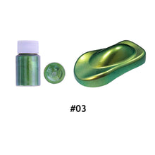 Load image into Gallery viewer, 10g Car Chameleon Pigment Powder Color Changing Pigment Car Decoration Pearlescent Pigment Powder Cosmetic Eye Shadow Nail