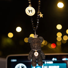 Load image into Gallery viewer, Cartoon Gloomy Bear Car Accessories Crystal Diamond Bear Car Pendant Rearview Mirror Hanging Ornaments Car Interior Decoration