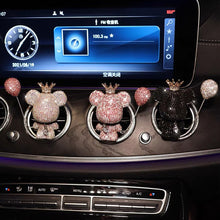 Load image into Gallery viewer, Cartoon Charm Bear Air Ball Freshener Ornaments Creative Crystal Diamond Decoration Outlet Car Airball Aromatherapy Accessories