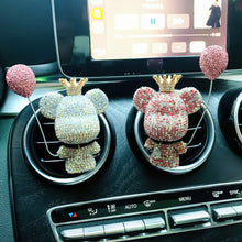 Load image into Gallery viewer, Cartoon Charm Bear Air Ball Freshener Ornaments Creative Crystal Diamond Decoration Outlet Car Airball Aromatherapy Accessories