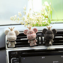 Load image into Gallery viewer, Crystal Diamond Charm Bear Air Freshener Ornaments Car Air Outlet Aromatherapy Lasting Light Fragrance Car Decor Accessories