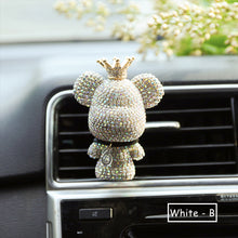 Load image into Gallery viewer, Crystal Diamond Charm Bear Air Freshener Ornaments Car Air Outlet Aromatherapy Lasting Light Fragrance Car Decor Accessories