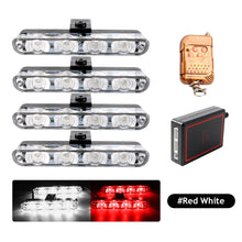 Load image into Gallery viewer, 4Pc 16LED Grill Car Strobe Police Light Strobe Emergency Remote Wireless Control Flash Signal Fireman Beacon Warning Strobe Lamp