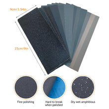 Load image into Gallery viewer, 5Pcs 230x93mm Sandpaper Set Wet Dry Sanding Paper 2000-7000 Grit Sand Paper for Wood Metal Abrasive Plastic CeramicPolshing Tool