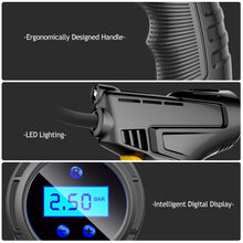 Load image into Gallery viewer, 120W Car Air Compressor Wireless Inflatable Pump Rechargeable Portable Air Pump Car Tire Inflator Digital for Car Bicycle Balls