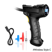Load image into Gallery viewer, 120W Car Air Compressor Wireless Inflatable Pump Rechargeable Portable Air Pump Car Tire Inflator Digital for Car Bicycle Balls
