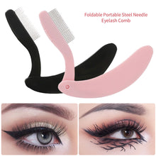 Load image into Gallery viewer, Foldable Ultra-fine Steel Needle Eyebrow Eyelashes Comb Portable Eye Brow Extension Brush Metal Comb Cosmetic Makeup Tools