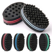 Load image into Gallery viewer, Oval Double Sides Magic Twist Hair Brush Sponge Brush Natural Afro Dreadlocks Curls Sponge Brushes Hair Braids Braiding Hair