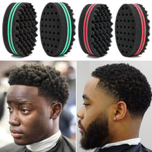Load image into Gallery viewer, Oval Double Sides Magic Twist Hair Brush Sponge Brush Natural Afro Dreadlocks Curls Sponge Brushes Hair Braids Braiding Hair