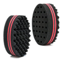 Load image into Gallery viewer, Oval Double Sides Magic Twist Hair Brush Sponge Brush Natural Afro Dreadlocks Curls Sponge Brushes Hair Braids Braiding Hair