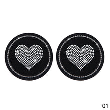 Load image into Gallery viewer, 2Pcs Car Cup Coasters Sparkly Rhinestone Heart Bling Car Coasters for Cup Holders Insert Interior Accessories