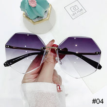 Load image into Gallery viewer, Metal Frameless Sunglasses Fashion Simple Polygonal Sunglasses UV Protection Outdoor Sunglasses For Women