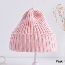 Load image into Gallery viewer, Children Knitted Hat Candy Color Knitted Hat Autumn and Winter Warm Knitted Hat Comfortable Breathable Knitted Hat for Kids
