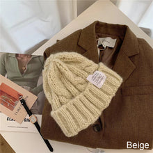 Load image into Gallery viewer, Retro Versatile Woolen Hat Thickened Warm Twist Knit Hat Ear-protection Woolen Hat Solid Color Knit Hat for Men Women