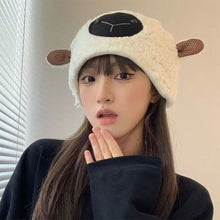 Load image into Gallery viewer, Sweet Cute Little Sheep Hat Thicken Warm Lamb Wool Hat Fashion Leisure Plush Hat Winter Outdoor Warm Hat
