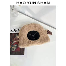 Load image into Gallery viewer, Sweet Cute Little Sheep Hat Thicken Warm Lamb Wool Hat Fashion Leisure Plush Hat Winter Outdoor Warm Hat