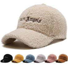 Load image into Gallery viewer, Women Men Lamb Wool Thermal Baseball Cap Fashionable Versatile Cap Casual Adjustable Lamb Wool Cap for Autumn and Winter