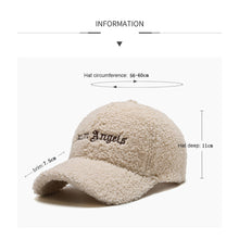 Load image into Gallery viewer, Women Men Lamb Wool Thermal Baseball Cap Fashionable Versatile Cap Casual Adjustable Lamb Wool Cap for Autumn and Winter