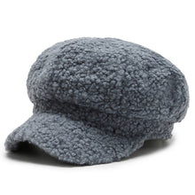 Load image into Gallery viewer, Women Lamb Wool Baseball Cap Fashion Versatile Octagonal Cap Casual Thermal Lamb Wool Cap for Autumn and Winter