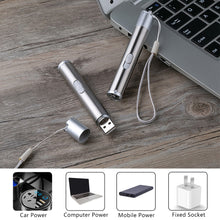 Load image into Gallery viewer, 3in1 Multi-function USB Rechargeable LED Flashlight Powerful Mini LED Torch Waterproof Design Penlight Hanging With Metal Clip