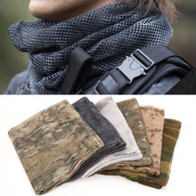 Load image into Gallery viewer, Outdoor Camping Hunting Military Tactical Scarf Camouflage Mesh Neck Scarf Sniper Face Scarf Veil Head Wrap