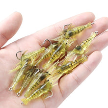 Load image into Gallery viewer, 4/10PCS Shrimp Fishing Lures Artificial Soft Shrimp Lure Worm For Fishing Bait Hook Sharp Crankbait Lures Silicone Prawn Bait