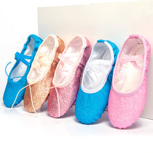 Load image into Gallery viewer, Glitter Pink Ballet Dance Shoes Yoga Gym Flat Slippers Ballet Dance Shoes For Girls Children Women