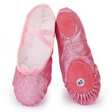 Load image into Gallery viewer, Glitter Pink Ballet Dance Shoes Yoga Gym Flat Slippers Ballet Dance Shoes For Girls Children Women