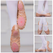Load image into Gallery viewer, Glitter Pink Ballet Dance Shoes Yoga Gym Flat Slippers Ballet Dance Shoes For Girls Children Women