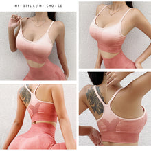 Load image into Gallery viewer, Fitness Yoga Bras Crop Top Padded Sports Bra Top Women Seamless Breathable Workout Gym Bras Backless Push Up