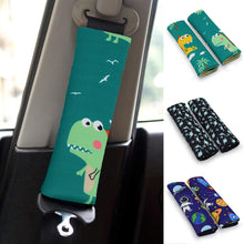 Load image into Gallery viewer, Pair Cartoon Car Seat Belt Cover Pad Head Support Car Seat Belt Pillow For Kids Seat Belt Shoulder Pads