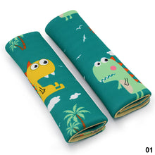 Load image into Gallery viewer, Pair Cartoon Car Seat Belt Cover Pad Head Support Car Seat Belt Pillow For Kids Seat Belt Shoulder Pads