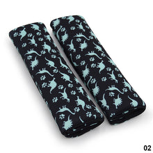 Load image into Gallery viewer, Pair Cartoon Car Seat Belt Cover Pad Head Support Car Seat Belt Pillow For Kids Seat Belt Shoulder Pads