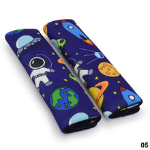 Load image into Gallery viewer, Pair Cartoon Car Seat Belt Cover Pad Head Support Car Seat Belt Pillow For Kids Seat Belt Shoulder Pads