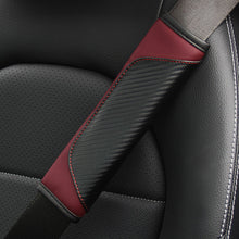 Load image into Gallery viewer, Universal 1PC Carbon Fiber Leather Car Seat Belt Cover Auto Seat Belt Covers Shoulder Protection