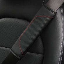 Load image into Gallery viewer, Universal 1PC Carbon Fiber Leather Car Seat Belt Cover Auto Seat Belt Covers Shoulder Protection